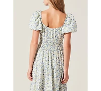 Astr the Label Women's Florentina Puff-Sleeve Maxi Dress