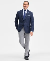 Ted by Baker Men's Modern-Fit Navy Boucle Plaid Sport Coat