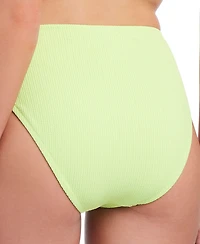 Sanctuary Women's Stay Connected High-Leg High-Rise Bikini Bottoms