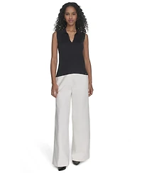 Calvin Klein Women's Johnny-Collar Sleeveless Sweater