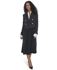 Calvin Klein Women's Double-Breasted Cropped Jacket