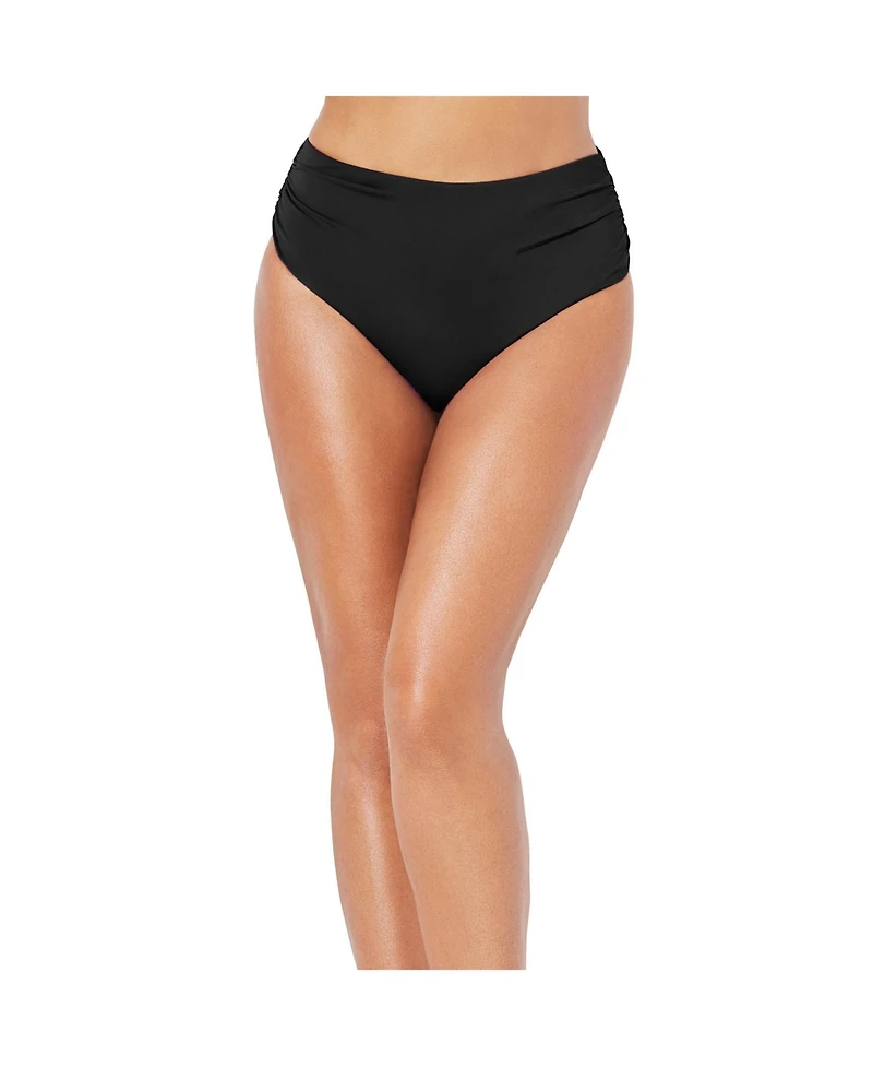 Swimsuits for All Women's Side Shirred High Waist Swim Brief
