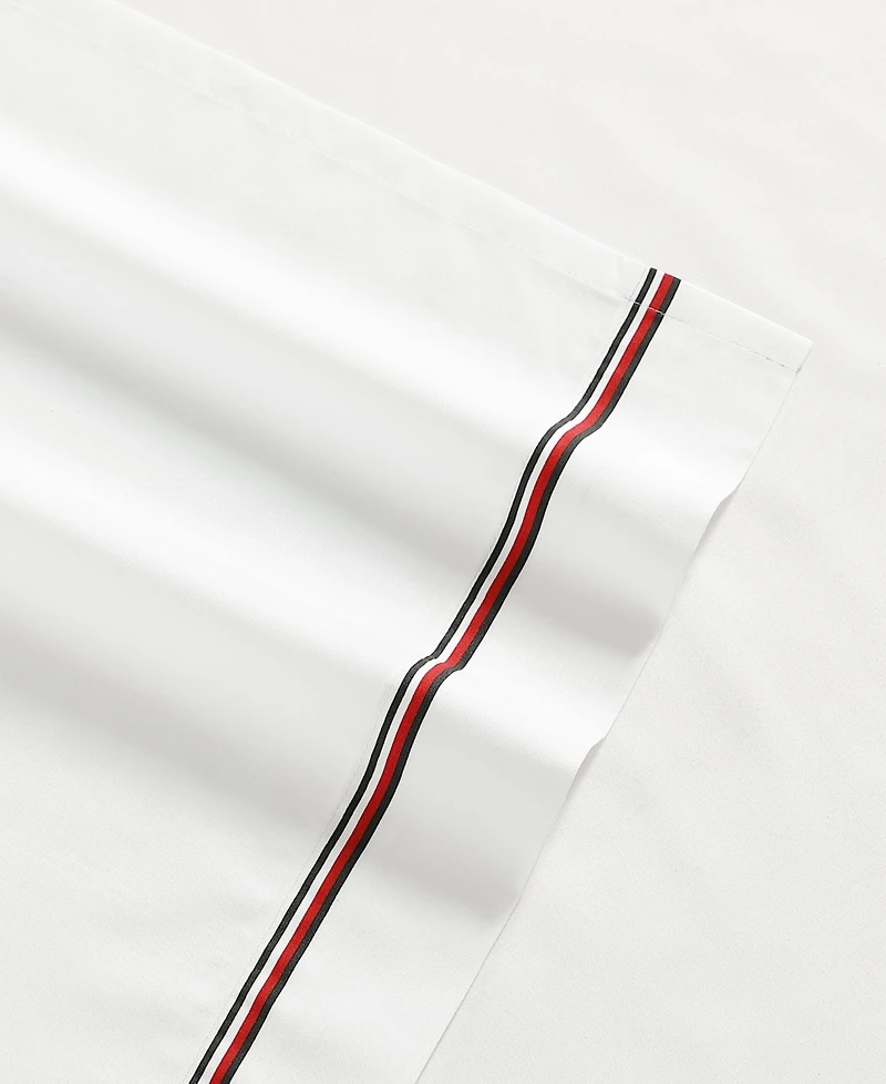 Tommy Hilfiger Printed 200-Thread Count Cotton Percale -Pc. Sheet Set