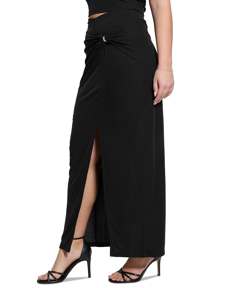 Guess Women's Aimee Embellished Side-Drape Maxi Skirt