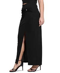 Guess Women's Aimee Embellished Side-Drape Maxi Skirt