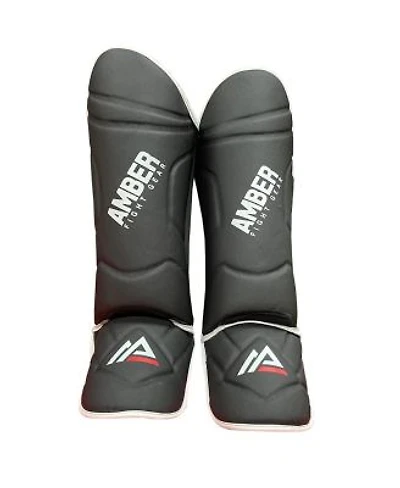 Centurion Muay Thai Shin Instep Guards High Density Foam Protection Skintex Leather Adjustable Straps Lightweight Durable For Mma Kickboxing Muay Thai Taekwondo Large