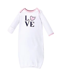 Hudson Baby Baby Girls Hudson Cotton Gowns, Love, Preemie/Newborn