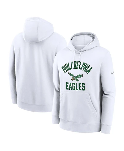 Nike Men's White Philadelphia Eagles Club Pullover Hoodie