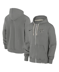 Nike Men's Charcoal Atlanta Braves Authentic Collection Travel Performance Full-Zip Hoodie