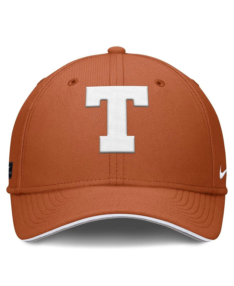 Nike Men's Texas Orange Texas Longhorns 2025 Dugout Coaches Rise Swoosh Performance Flex Hat