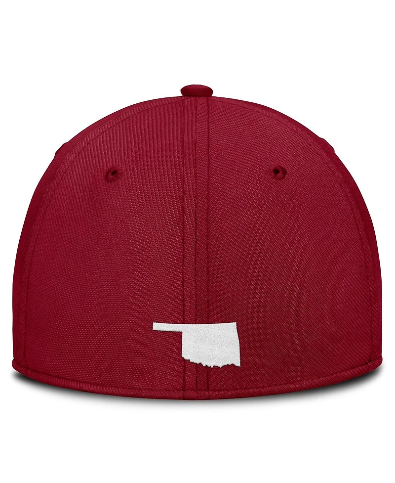 Nike Men's Crimson Oklahoma Sooners 2025 Dugout Coaches Rise Swoosh Performance Flex Hat