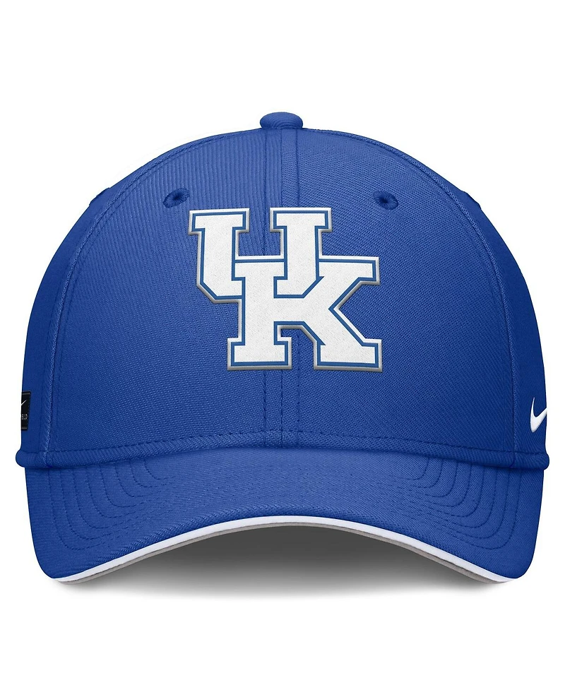 Nike Men's Royal Kentucky Wildcats 2025 Dugout Coaches Rise Swoosh Performance Flex Hat