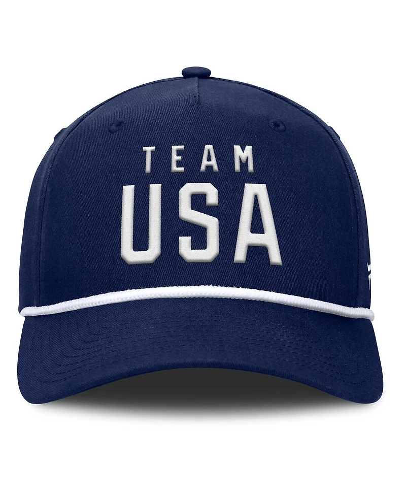 Fanatics Men's Navy Team Usa Captain Rope Adjustable Hat