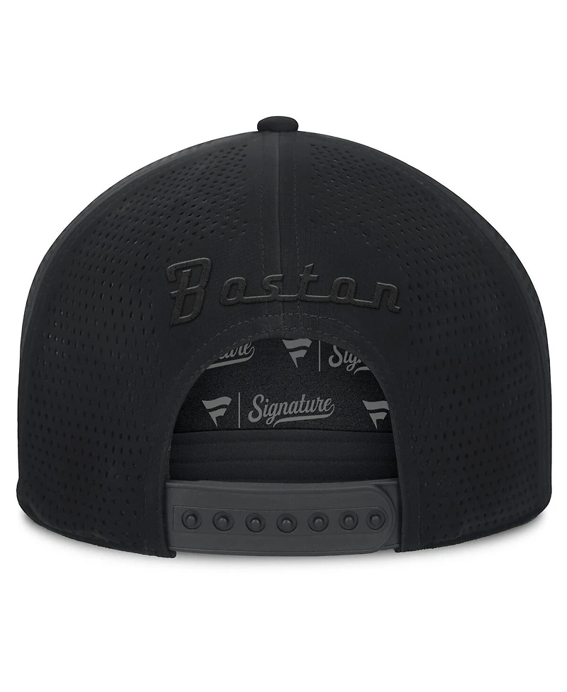 Fanatics Men's Black Boston Bruins Front Office Adjustable Hat