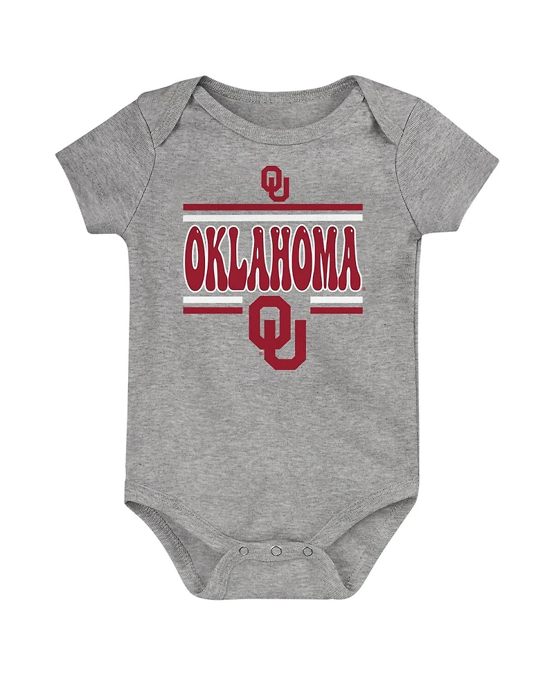 Outerstuff Newborn Crimson Oklahoma Sooners Sunday Comics Bodysuit 3-Pack