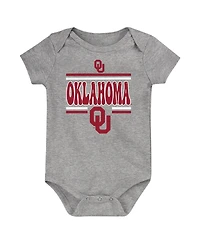 Outerstuff Newborn Crimson Oklahoma Sooners Sunday Comics Bodysuit 3-Pack