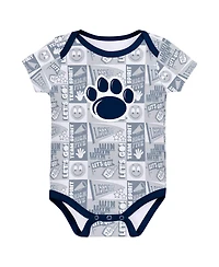Outerstuff Newborn Navy Penn State Nittany Lions Sunday Comics Bodysuit 3-Pack