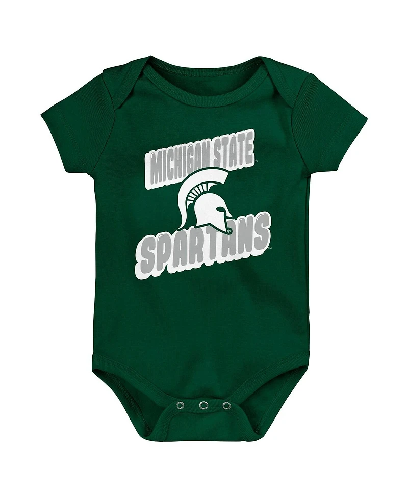 Outerstuff Newborn Green Michigan State Spartans Sunday Comics Bodysuit 3-Pack