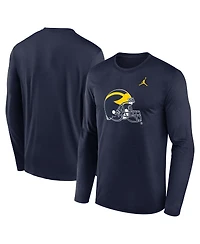 Jordan Men's Navy Michigan Wolverines Prime TimeAlternate Logo Legend Long Sleeve T-Shirt