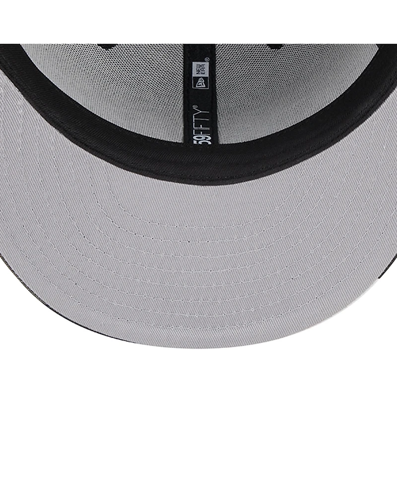 New Era Men's Black Chicago Cubs Metallic Camo 59FIFTY Fitted Hat