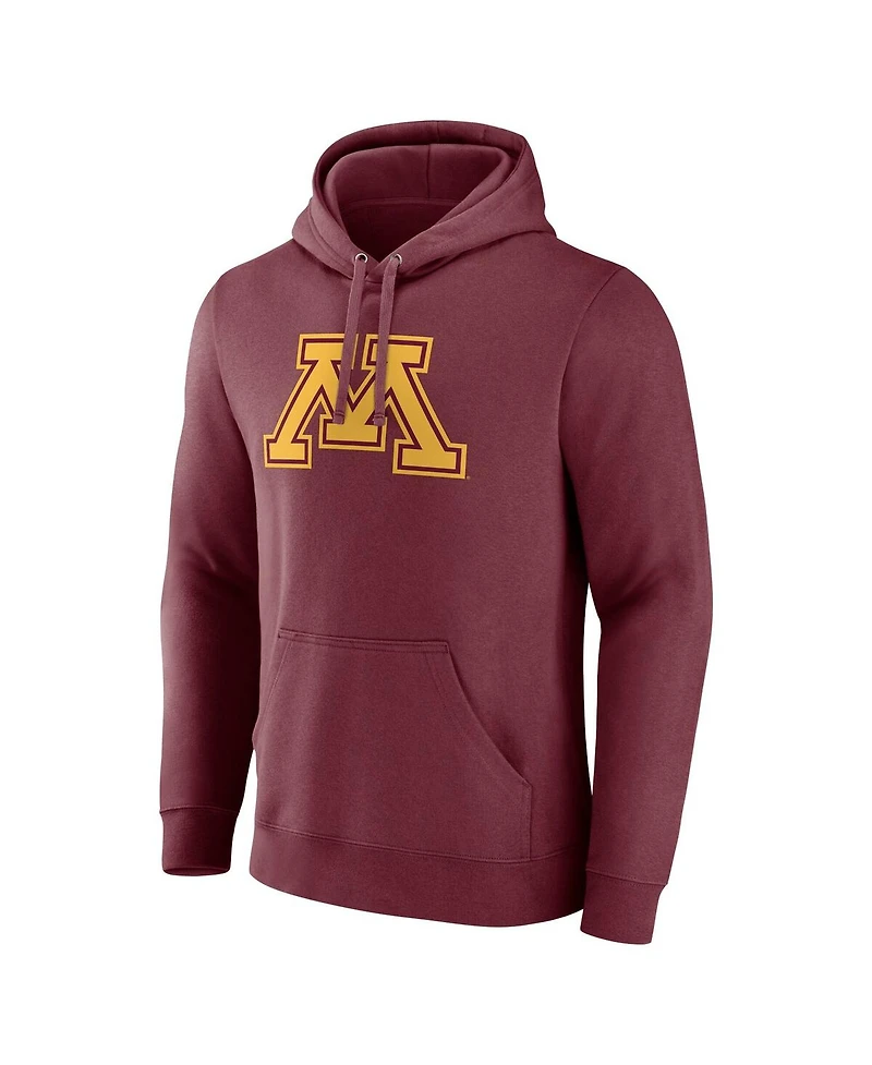 Fanatics Men's Maroon Minnesota Golden Gophers Fleece Pullover Hoodie
