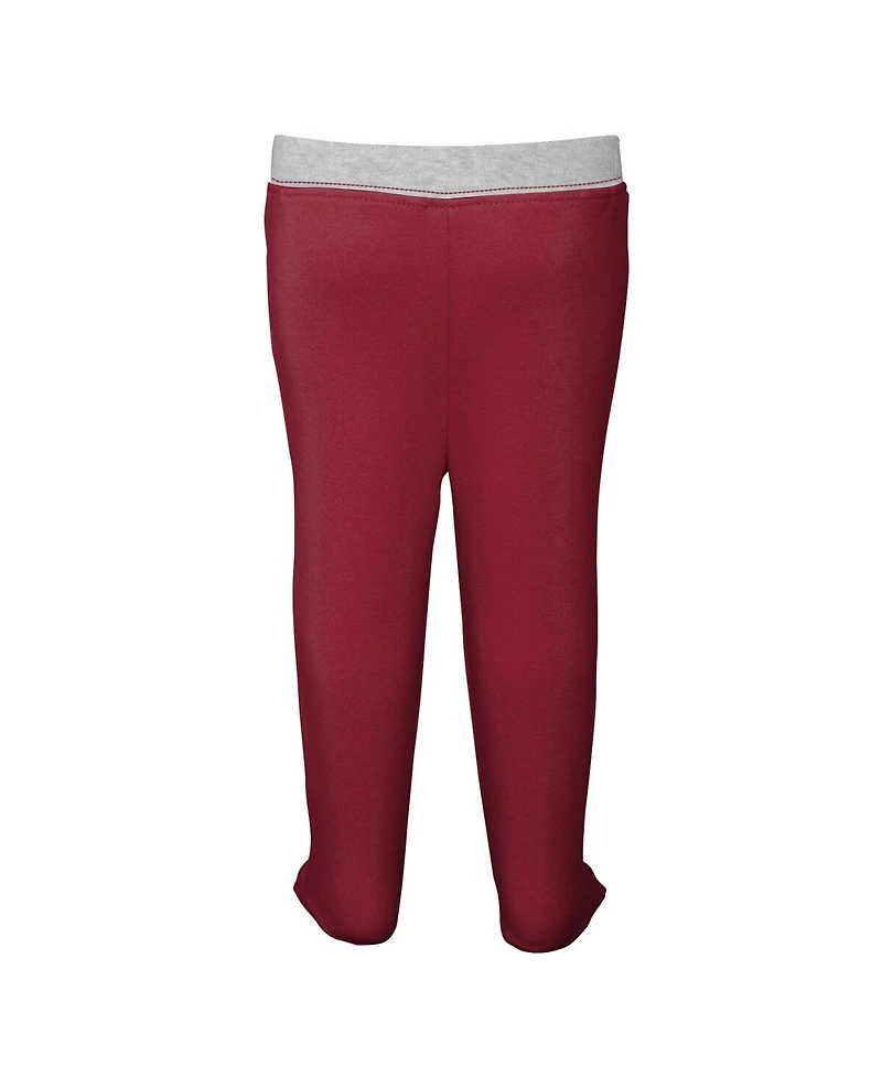 Outerstuff Baby Boys and Girls 3-Piece Crimson/White Oklahoma Sooners Dream Team Raglan Long Sleeve Bodysuit, Hat Pants Set
