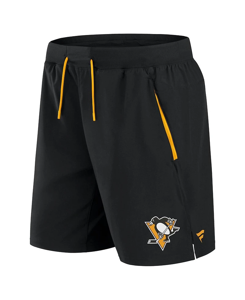 Fanatics Men's Black Pittsburgh Penguins Authentic Pro Rink Performance Shorts