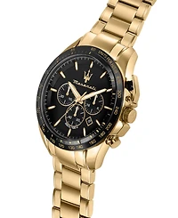 Maserati Men's Chronograph Gold Metal Band Watch, 45mm