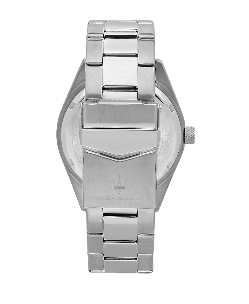 Maserati Men's Date Stainless Steel Metal Band Watch, 43mm
