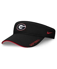 Nike Men's and Women's Black Georgia Bulldogs 2025 Dugout Softball Ace Performance Adjustable Visor Hat