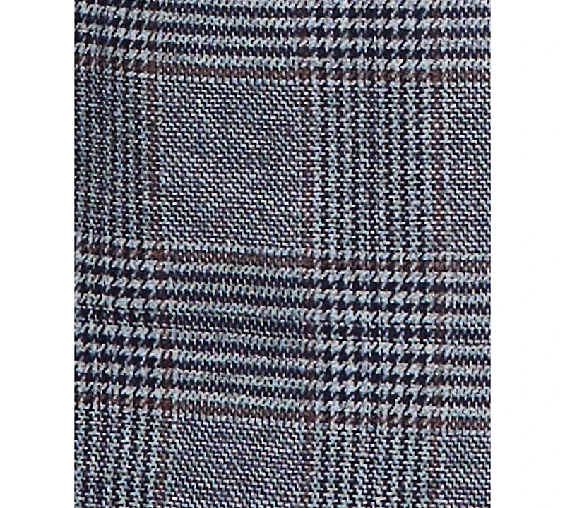 Tommy Hilfiger Men's Modern-Fit Gray & Brown Plaid Sport Coat