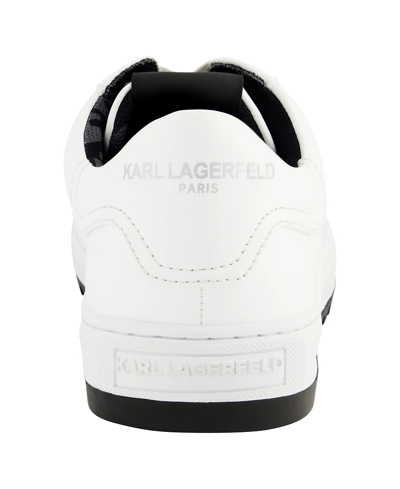 Karl Lagerfeld Paris Men's Logo Plain Toe Bit Sneakers