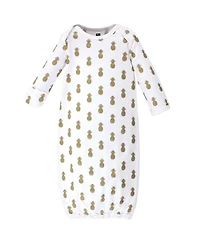 Hudson Baby Baby Girls Hudson 4Pk Interlock Gowns