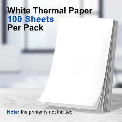Polono D810 Thermal Printer Paper 8.5 x 11 Inch, Advanced Thermal Printing, Us Letter Size Thermal Paper Compatible with D810, Size 8.5" x 11