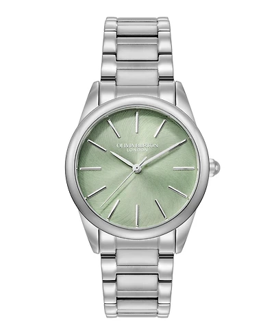 Olivia Burton Women's Glowful Silver Tone Stainless Steel Bracelet Watch