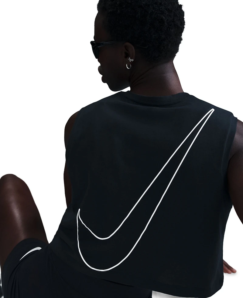 Nike Sportswear Women's Club Cotton Sleeveless Cropped Logo T-Shirt