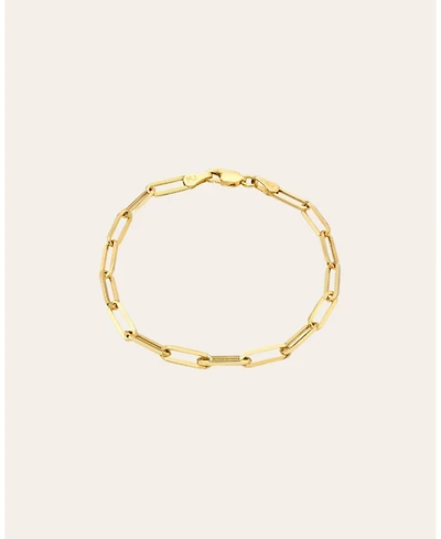 14k Gold Large Paper Clip Bracelet