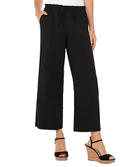 Liverpool Los Angeles Petite Cropped Pull-On Wide-Leg Pants