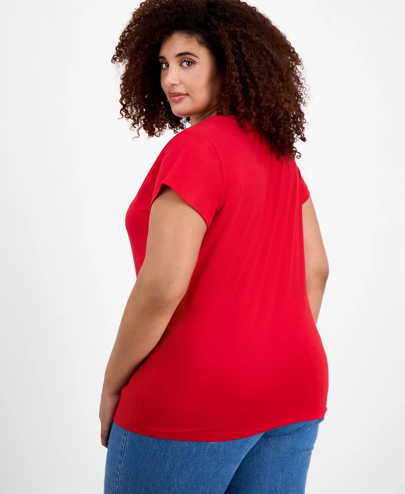 Aveto Plus Basic Crewneck Short-Sleeve T-Shirt