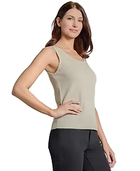 Jones New York Women's Sutton Ribbed Scoop-Neck Tank Top