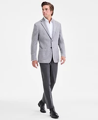 Michael Kors Men's Classic-Fit Stretch Heather Gray Knit Sport Coat