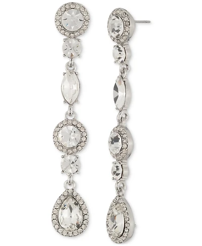 Givenchy Mixed Crystal Halo Linear Drop Earrings