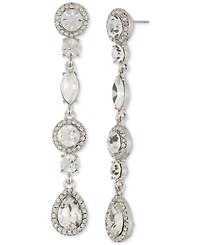Givenchy Mixed Crystal Halo Linear Drop Earrings