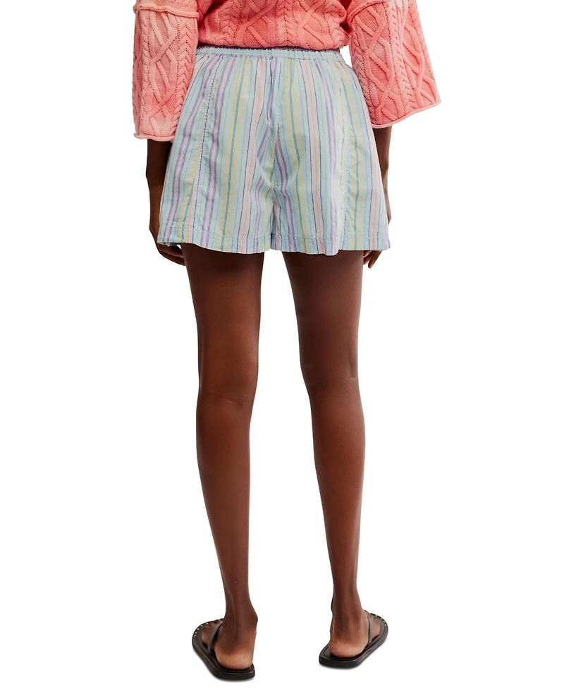 Free People Women's Get Free Striped Pull On Shorts