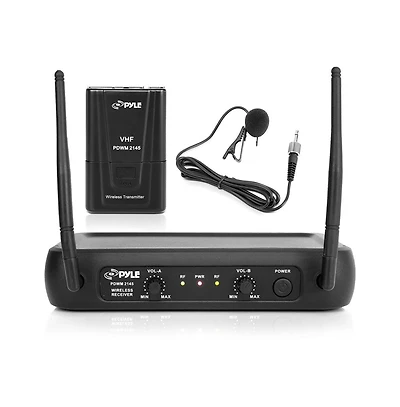 Pyle Wireless Microphone System – Vhf Fixed Frequency with Adjustable Volume Control