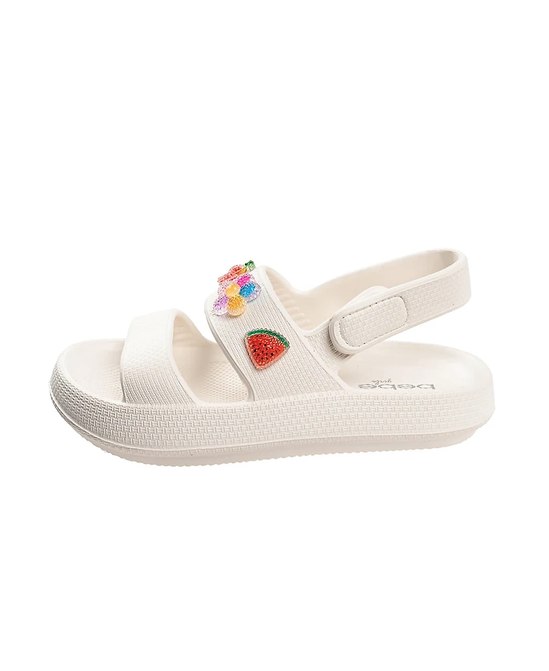 Bebe Little Girls Cute and Comfortable Summer with Charms Sandals