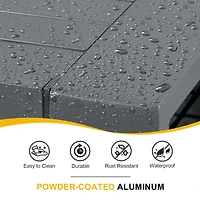 Aoodor Stylish and Durable Aluminum Outdoor Coffee Table Grey