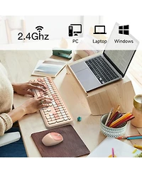 Mofii Wireless Keyboard and Mouse Combo, 2.4G Slim Full-Sized Ergonomic Keyboard Mouse for Pc Desktop Laptops Windows