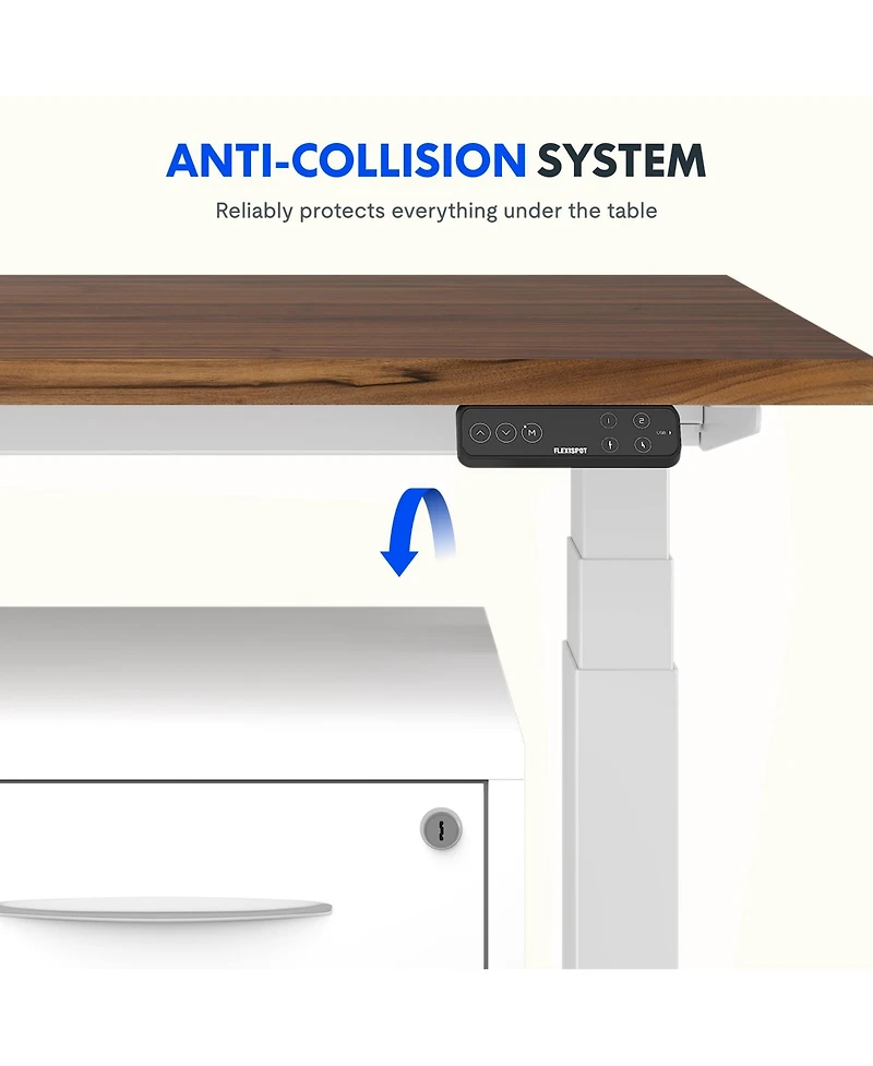 Flexispot E7-commercial W Electric Adjustable Standing Desk, Black Walnut Top