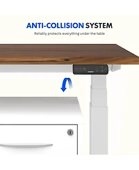 Flexispot E7-commercial W Electric Adjustable Standing Desk, Black Walnut Top